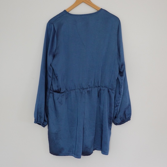 NWT RW&Co women blue long sleeve romper jumpsuit size XL - Picture 5 of 15